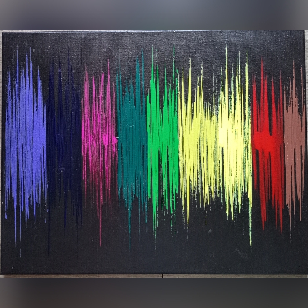 "SONIC RESILIENCE"Original Acrylic Abstract Painting by Calliman Ches (20"x 16")